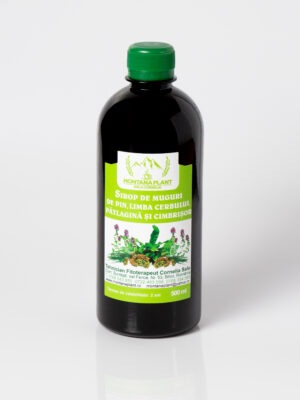 Sirop muguri pin, limba cerbului, pătlagină și cimbrișor, 500 ml